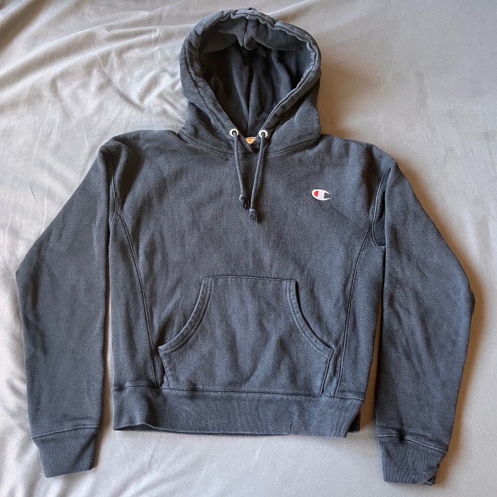X-SMALL Champion Black Hoodie